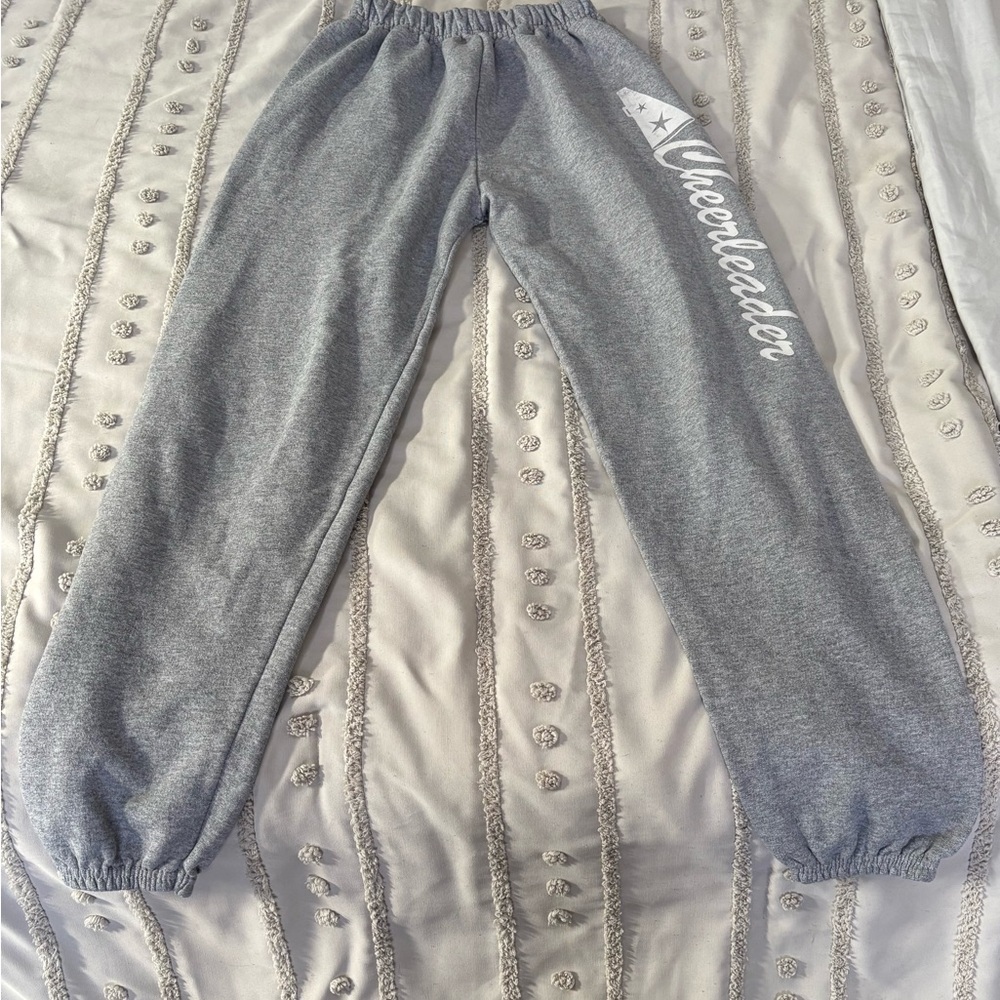 Gray Cheerleader Youth Sweatpants